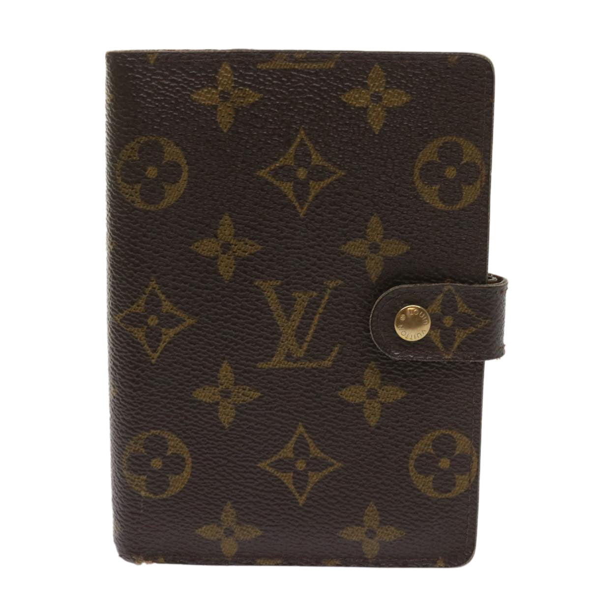 LOUIS VUITTON Monogram Agenda PM Day Planner Cover R20005 LV Auth ti1515