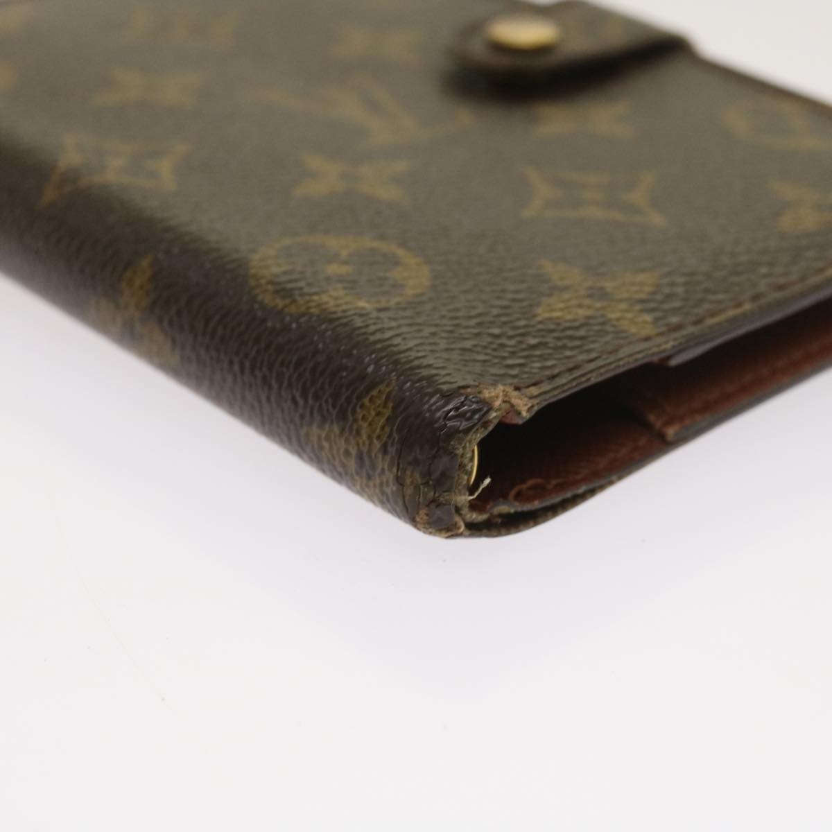 LOUIS VUITTON Monogram Agenda PM Day Planner Cover R20005 LV Auth ti1515