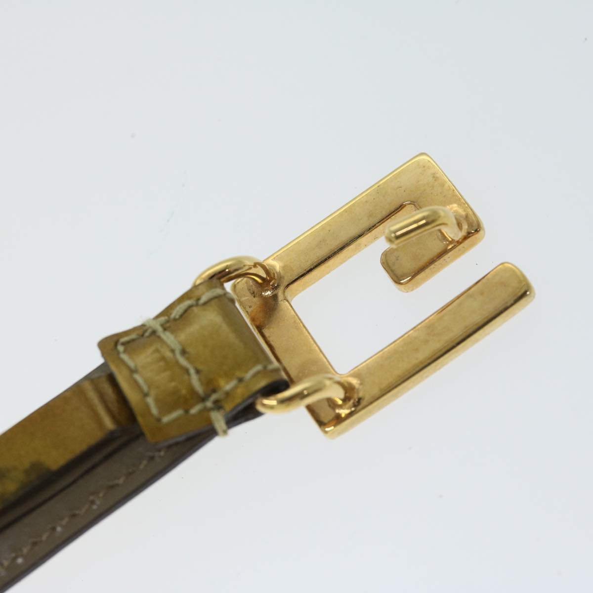 GUCCI Belt Leather 30.3"" Gold Tone 65 26 037 1046 0969 Auth ti1574