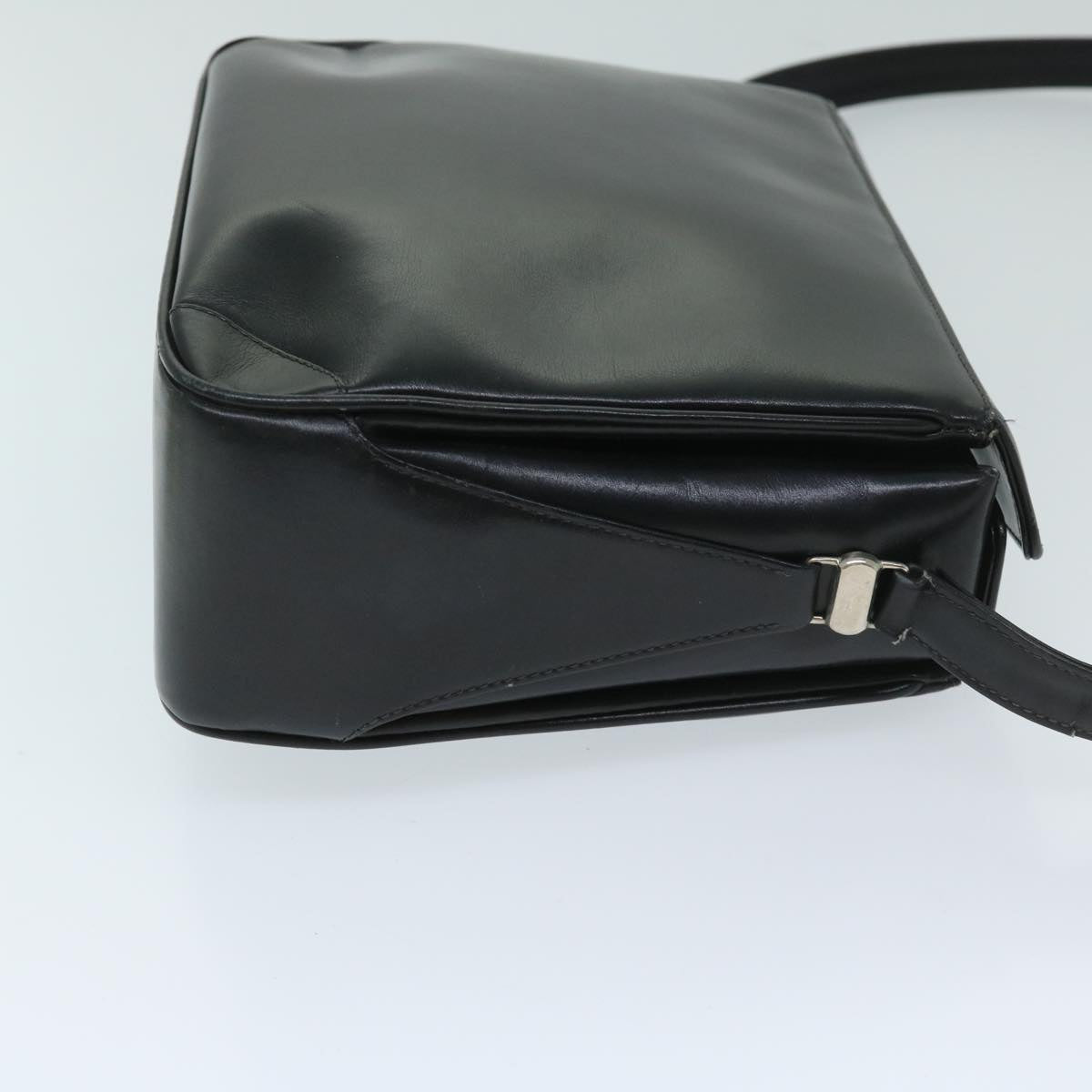 GUCCI Shoulder Bag Leather Black Auth ti1581