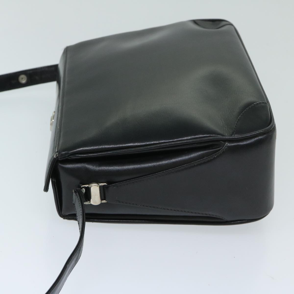 GUCCI Shoulder Bag Leather Black Auth ti1581