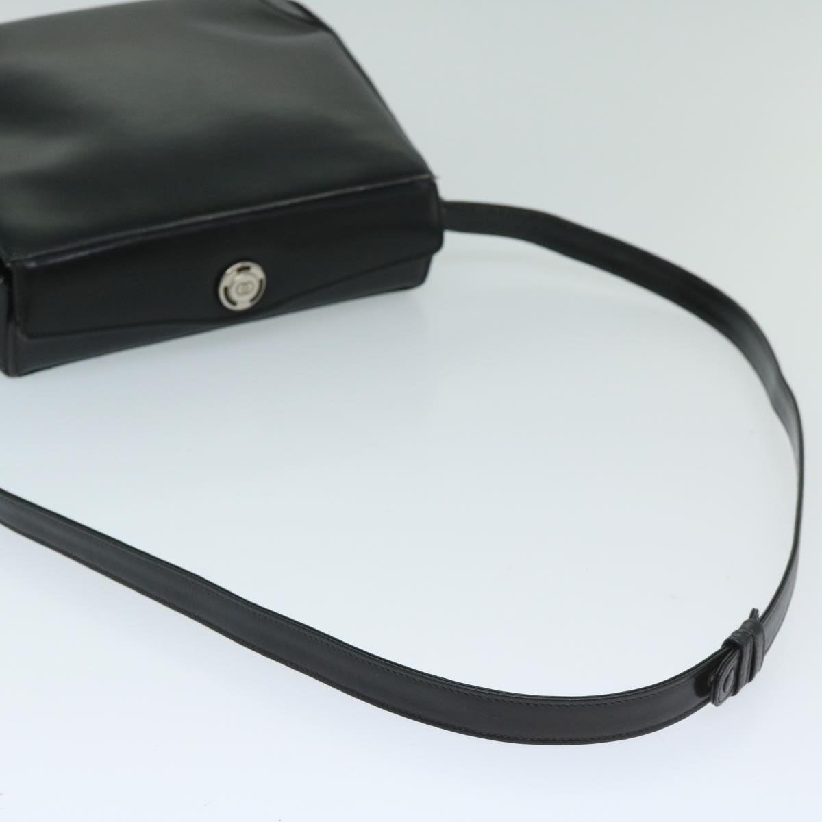 GUCCI Shoulder Bag Leather Black Auth ti1581