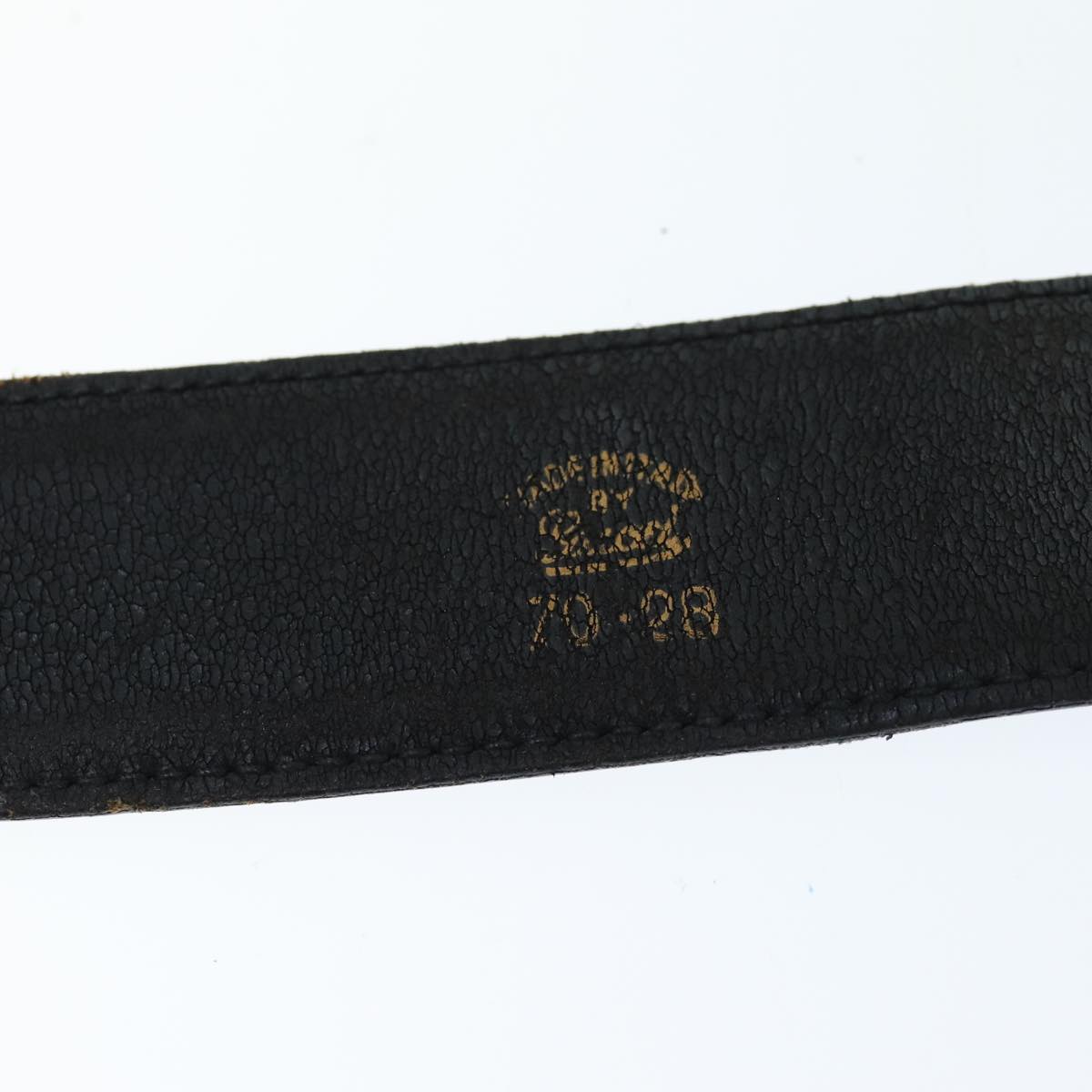 GUCCI Belt Leather 26.4""-28.7"" Black Auth ti1727