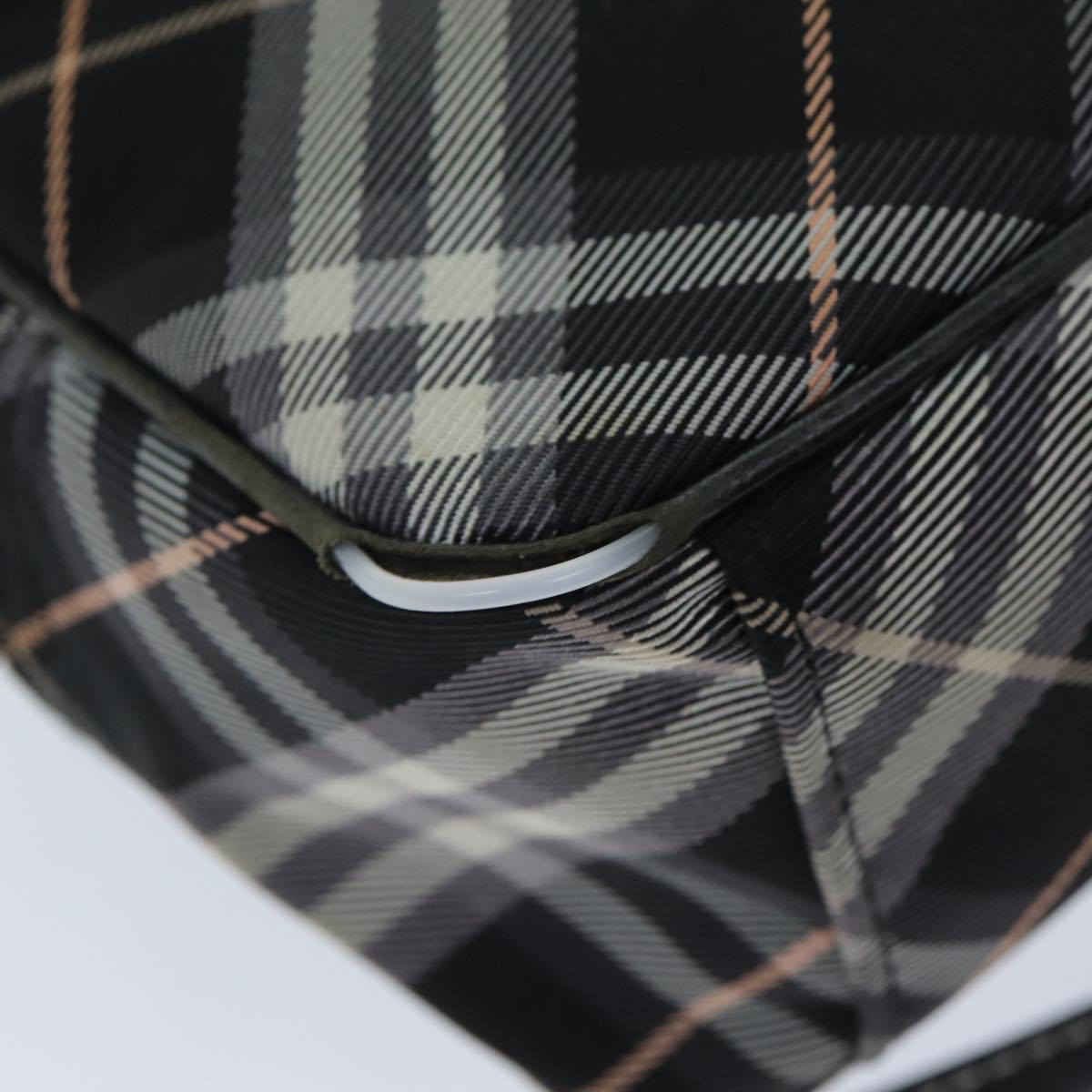 BURBERRY Nova Check Blue Label Shoulder Bag Black Auth ti1758