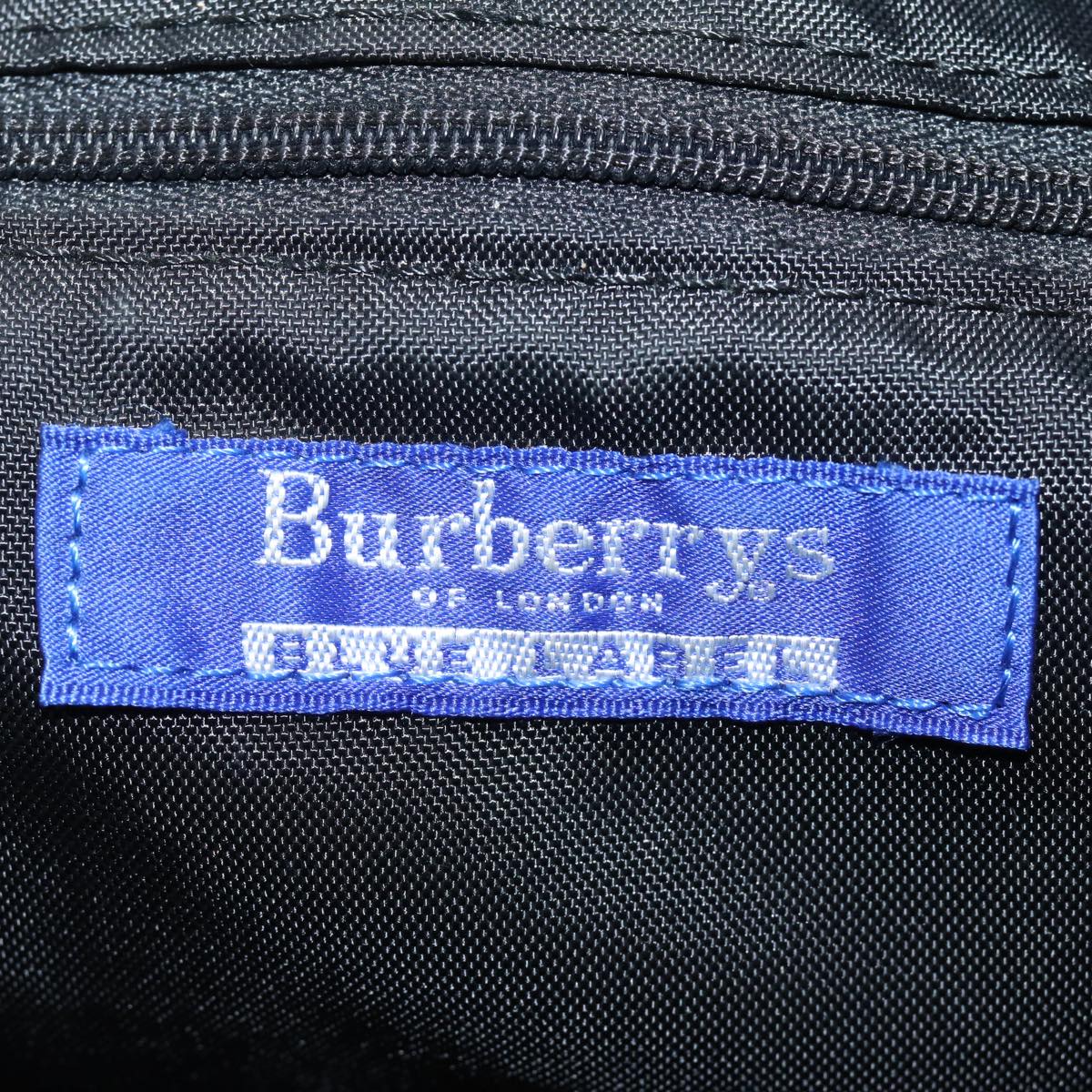 Burberrys Blue Label Nova Check Hand Bag Nylon Black Red white Auth ti1779