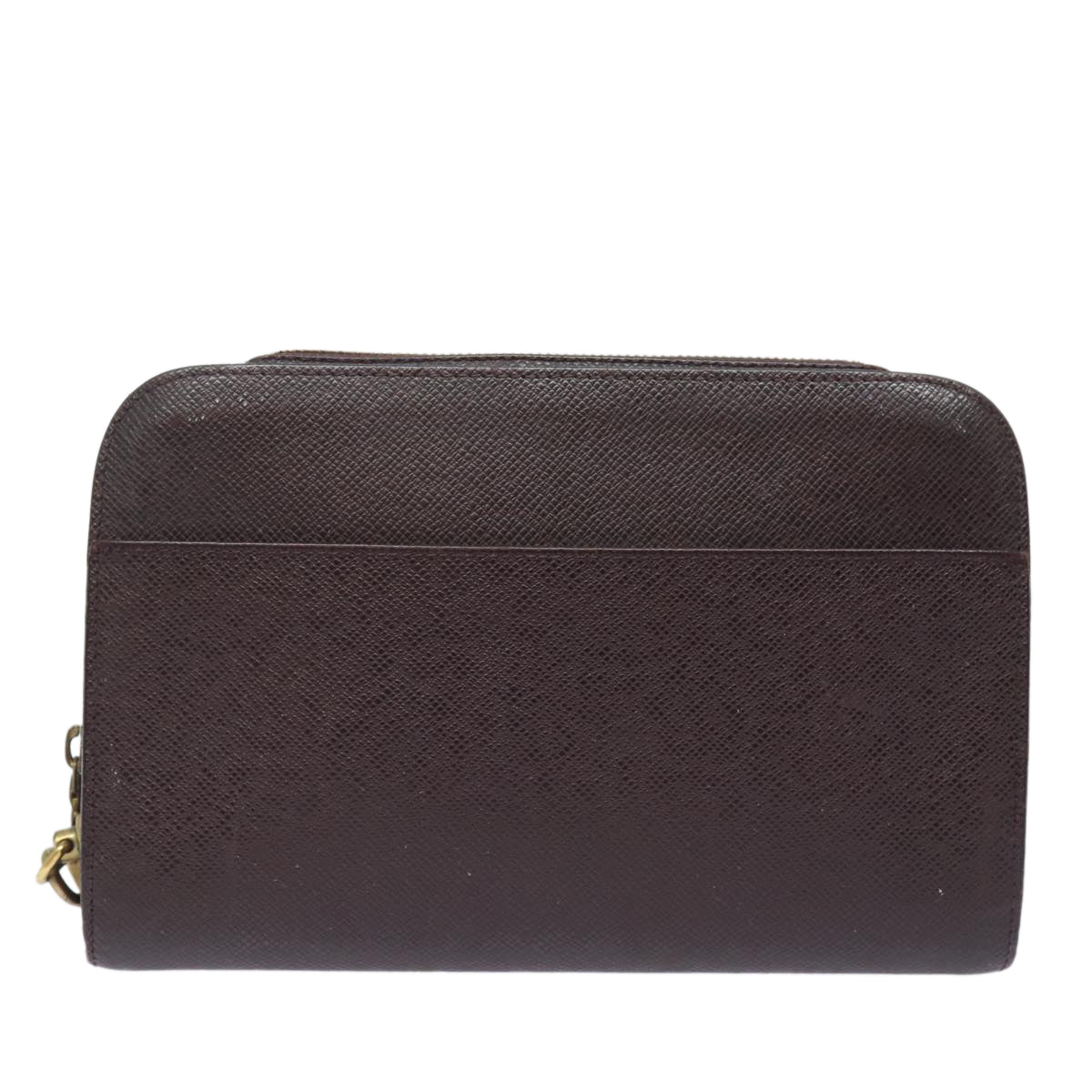 LOUIS VUITTON Taiga Baikal Clutch Bag Acajou M30186 LV Auth ti1884