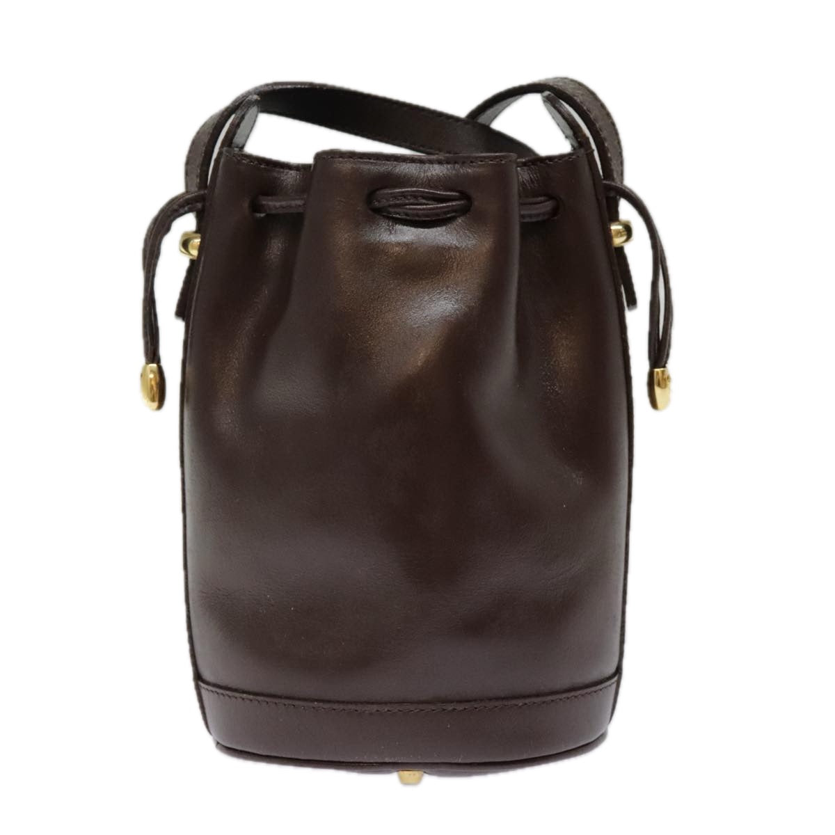 BALLY Shoulder Bag Leather Brown Auth ti2066