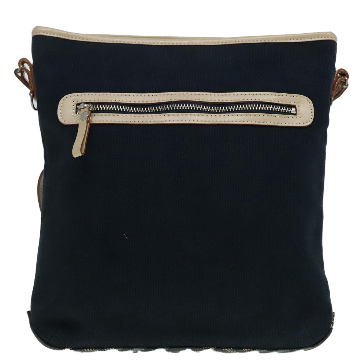 BURBERRY Blue Label Shoulder Bag Canvas Navy Auth ti2075