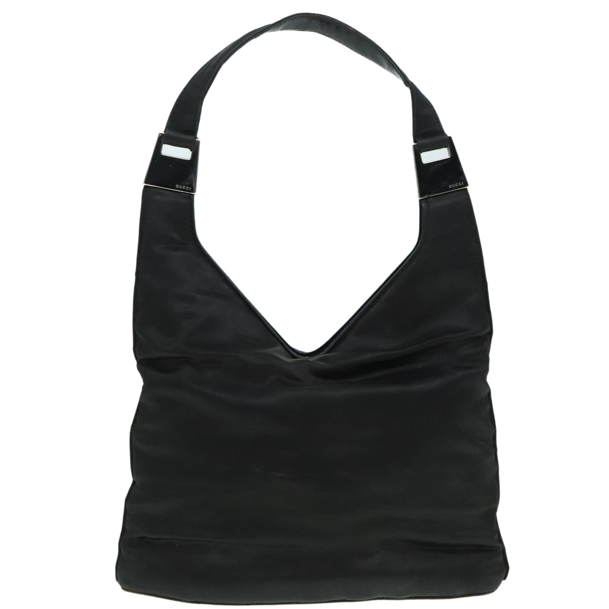 GUCCI Tote Bag Nylon Black Auth ti2101