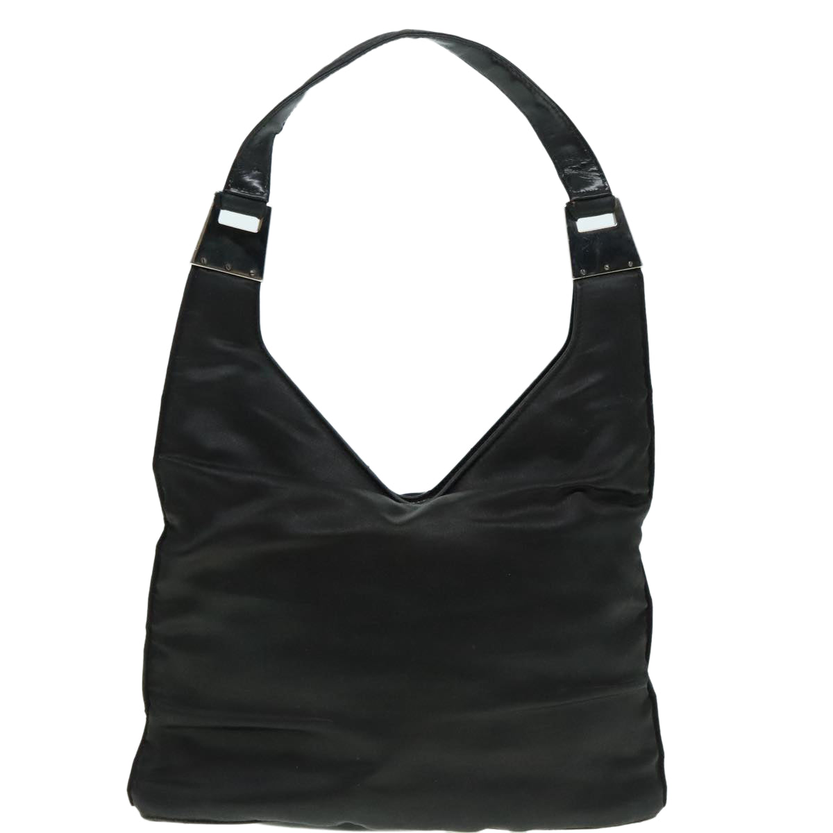 GUCCI Tote Bag Nylon Black Auth ti2101