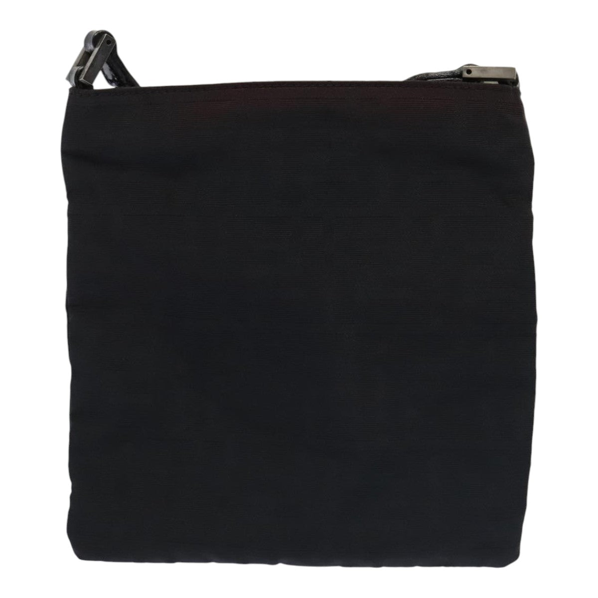 FENDI Zucca Canvas Shoulder Bag Nylon Black Auth ti2102