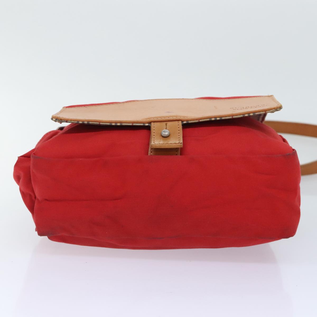 BURBERRY Shoulder Bag Nylon Red Auth ti2117