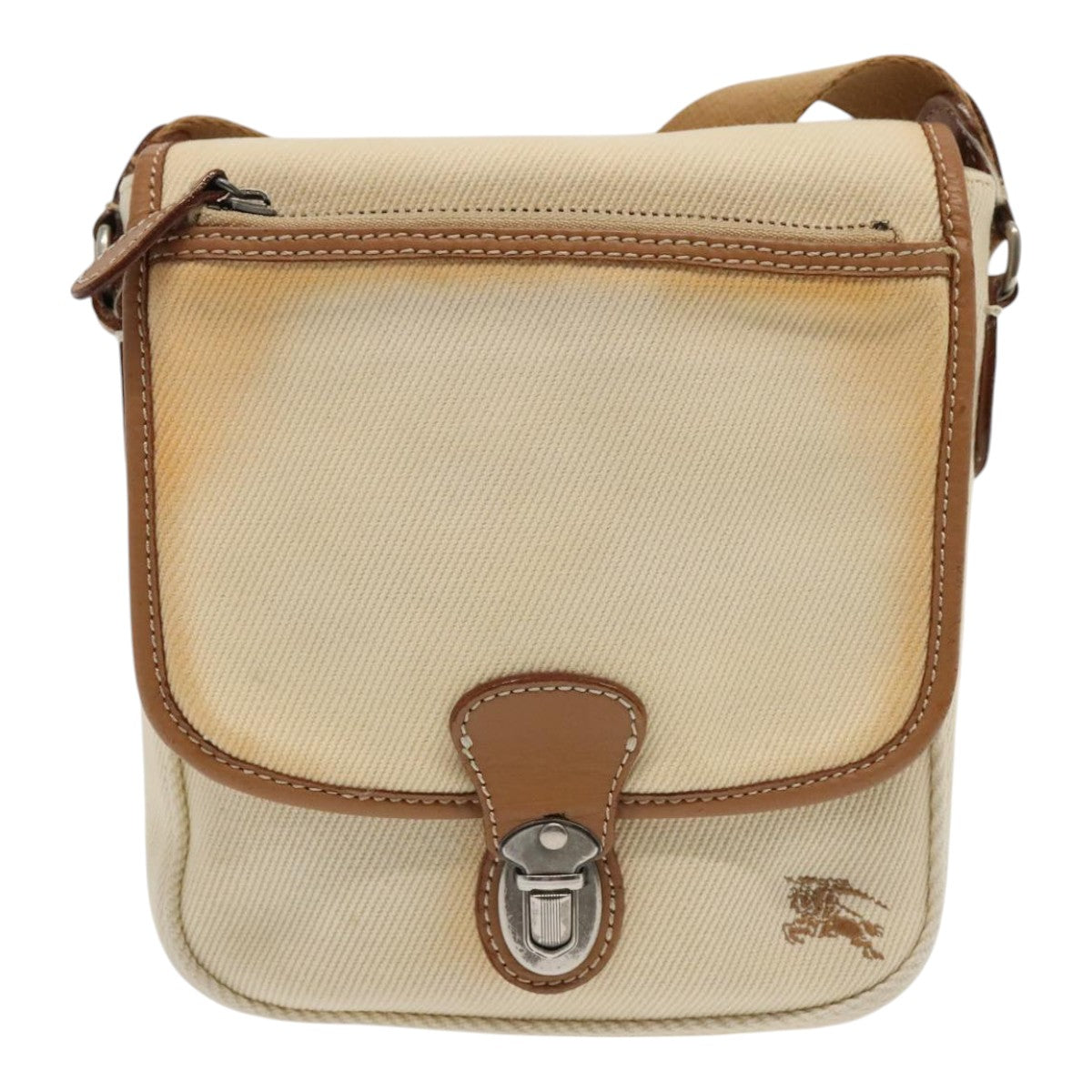 BURBERRY Shoulder Bag Canvas Beige Auth ti2119