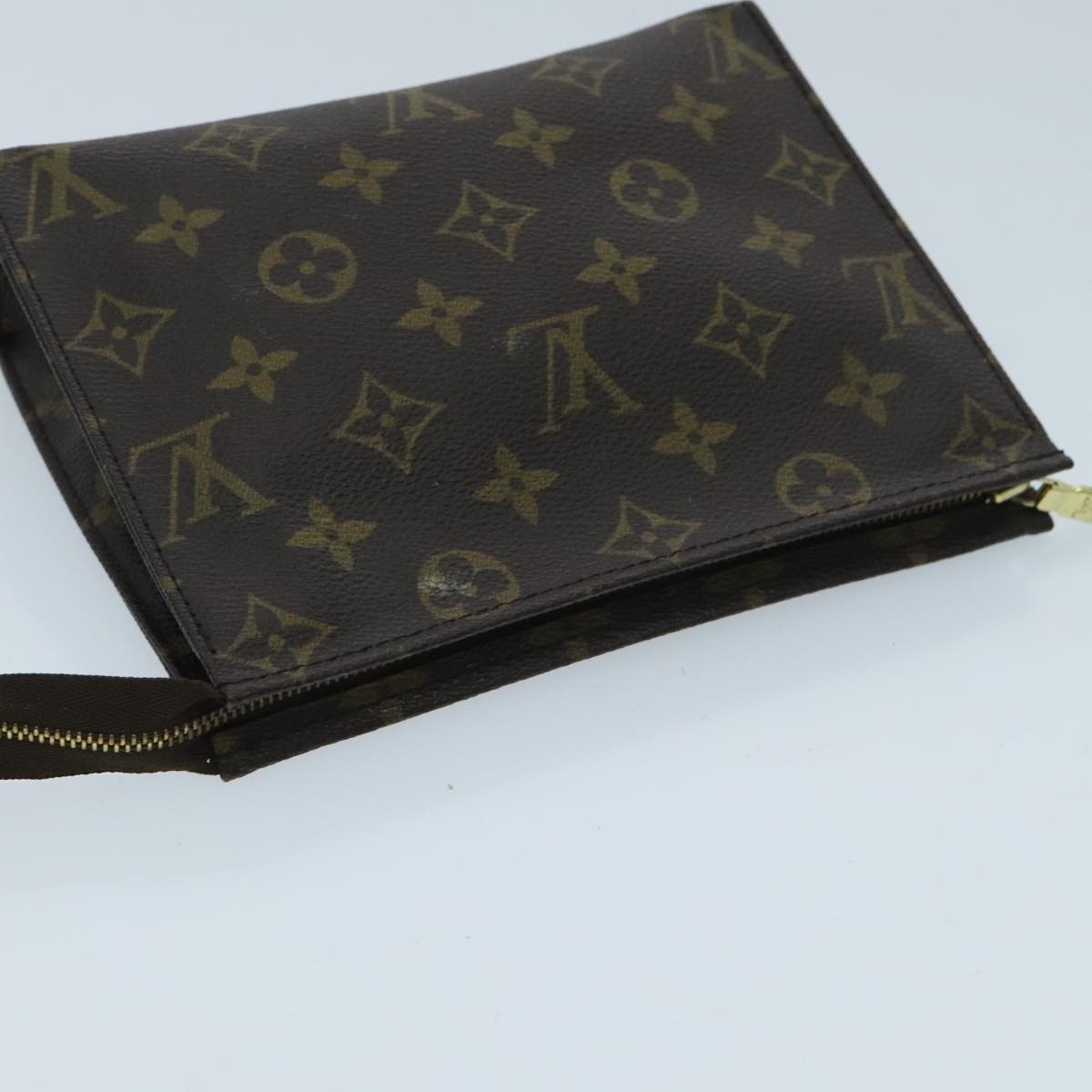 LOUIS VUITTON Monogram Poche Toilette 19 Pouch M47544 LV Auth ti2181