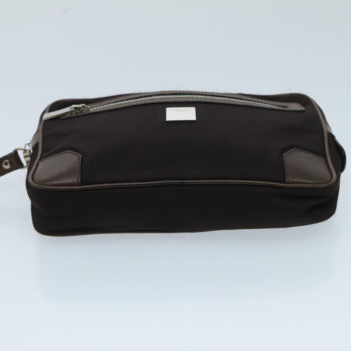 CELINE Clutch Bag Canvas Brown Auth ti2185