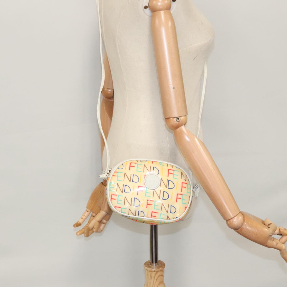 FENDI Shoulder Bag Vinyl Clear Auth ti2279