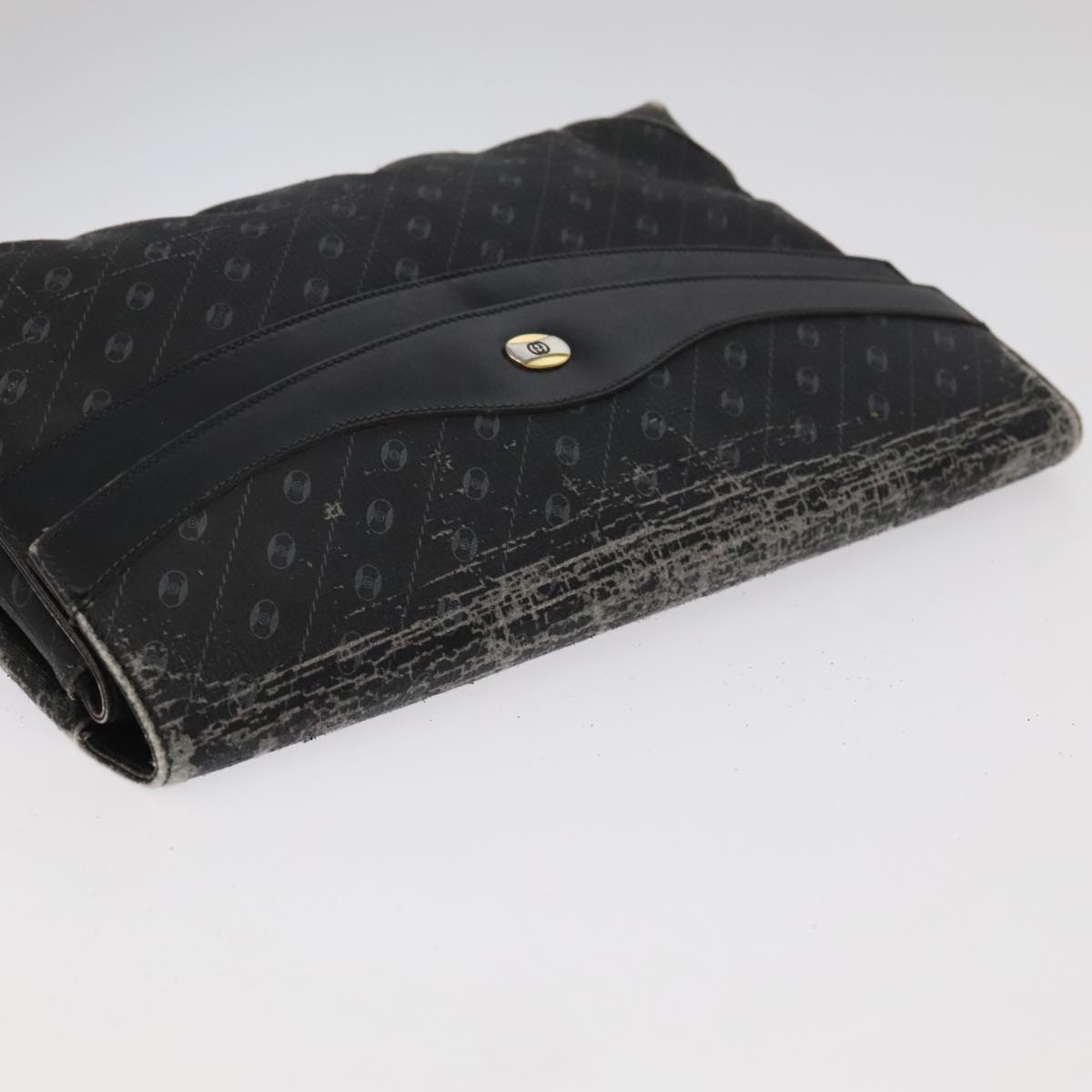 FENDI GUCCI Burberry Zucchino Bag Canvas PVC Enamel 3 Set Black Brown Auth ti2285