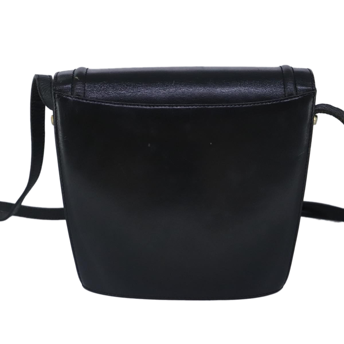 BALLY Shoulder Bag Leather Black Auth ti2287