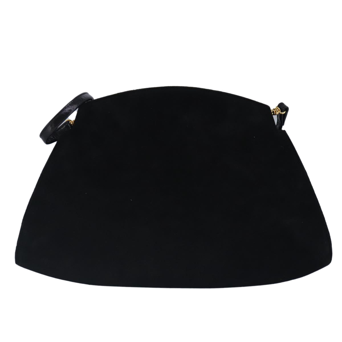 BALLY Shoulder Bag Suede Black Auth ti2298