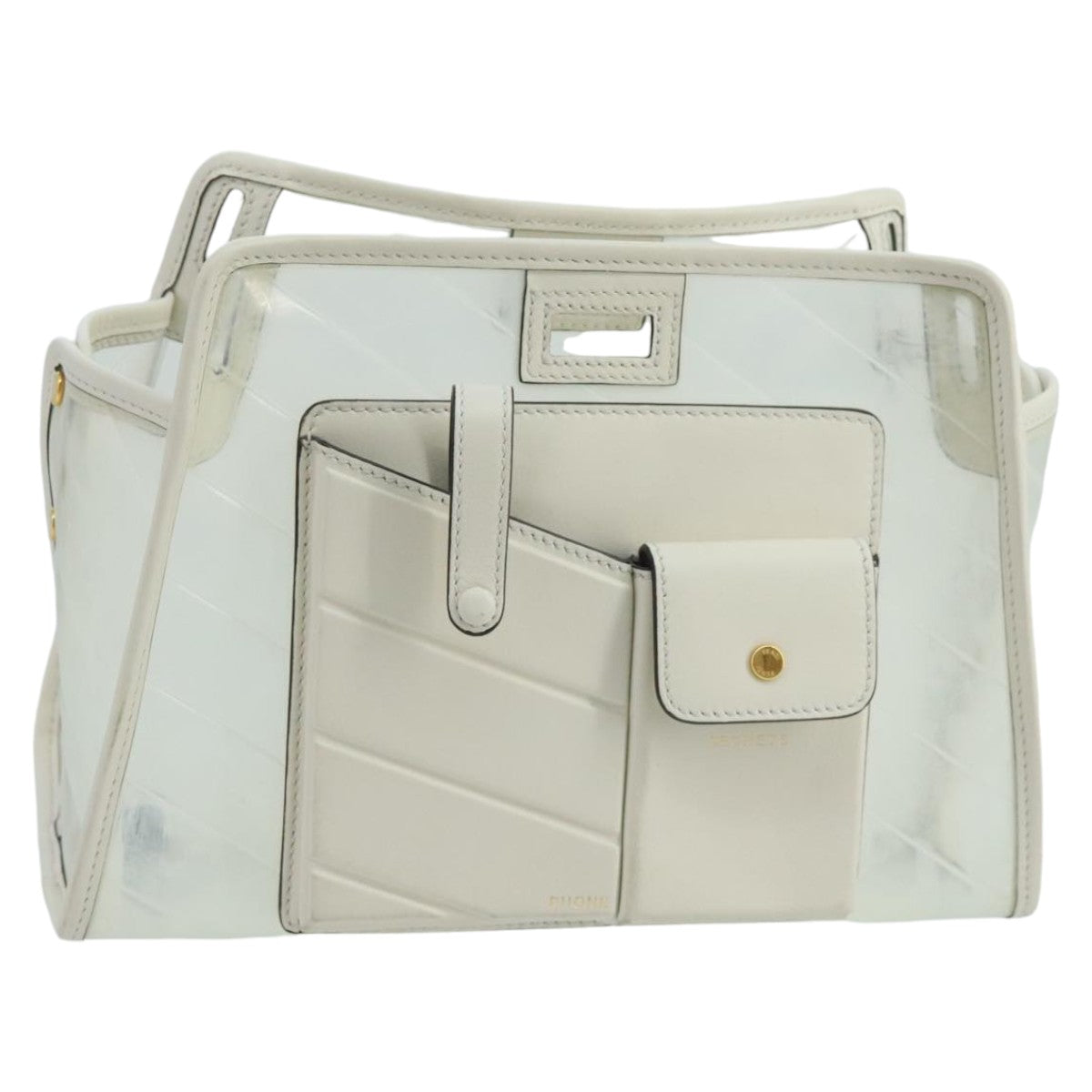 FENDI Bag Cover Vinyl Clear White Auth ti2354