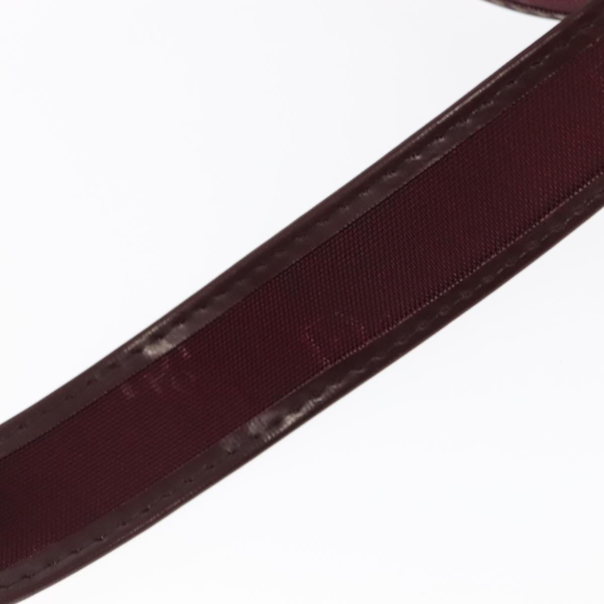 Christian Dior Belt Canvas Leather 2Set Bordeaux Black Auth ti2391