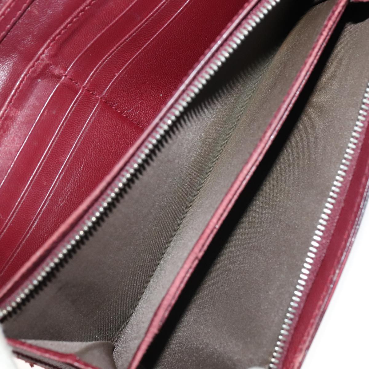 Christian Dior Trotter Canvas Wallet Enamel 3Set Beige Navy Bordeaux Auth ti2471