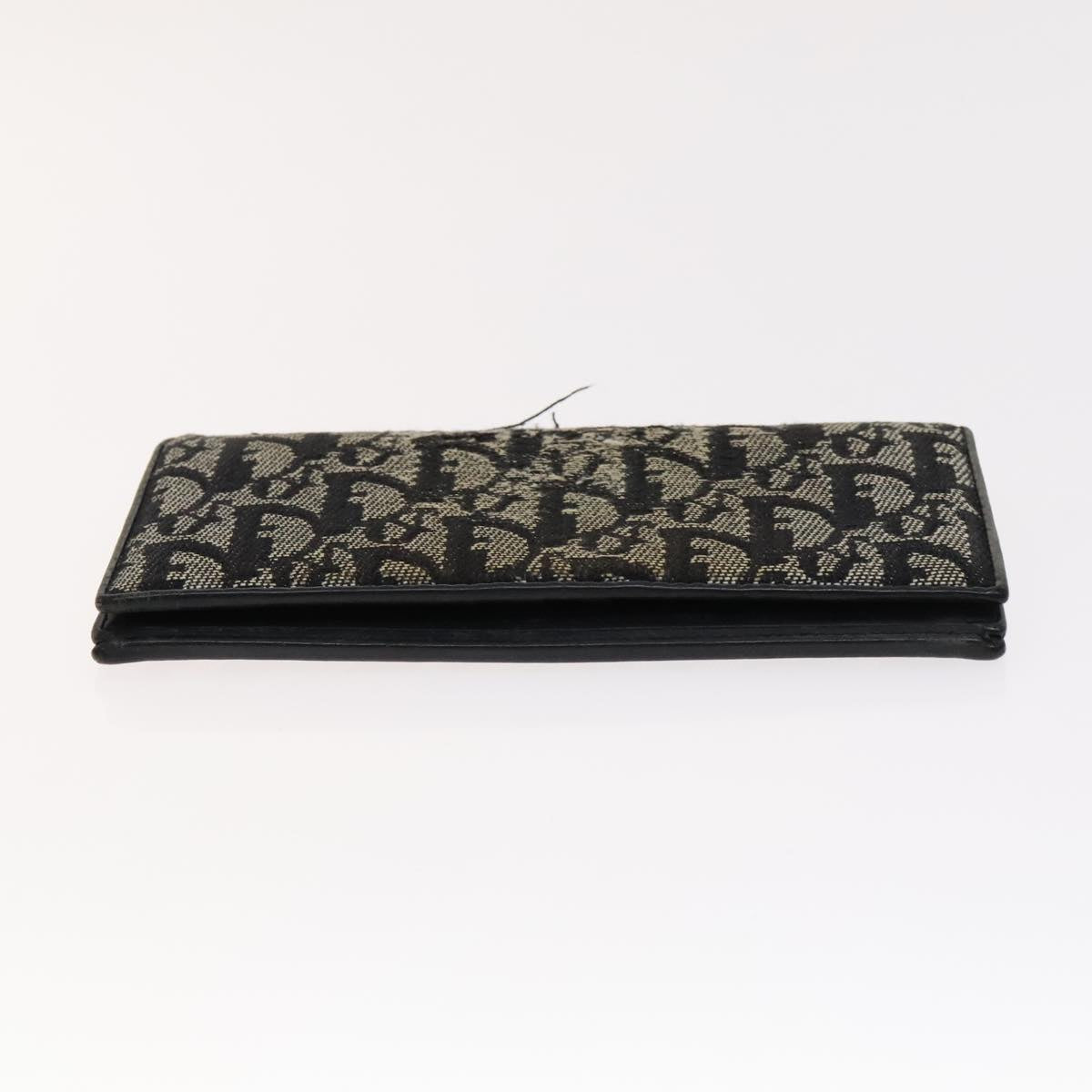 Christian Dior Trotter Canvas Wallet Enamel 3Set Beige Navy Bordeaux Auth ti2471