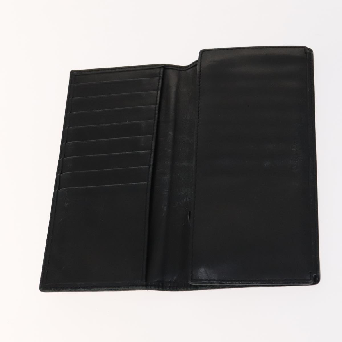 Christian Dior Trotter Canvas Wallet Enamel 3Set Beige Navy Bordeaux Auth ti2471