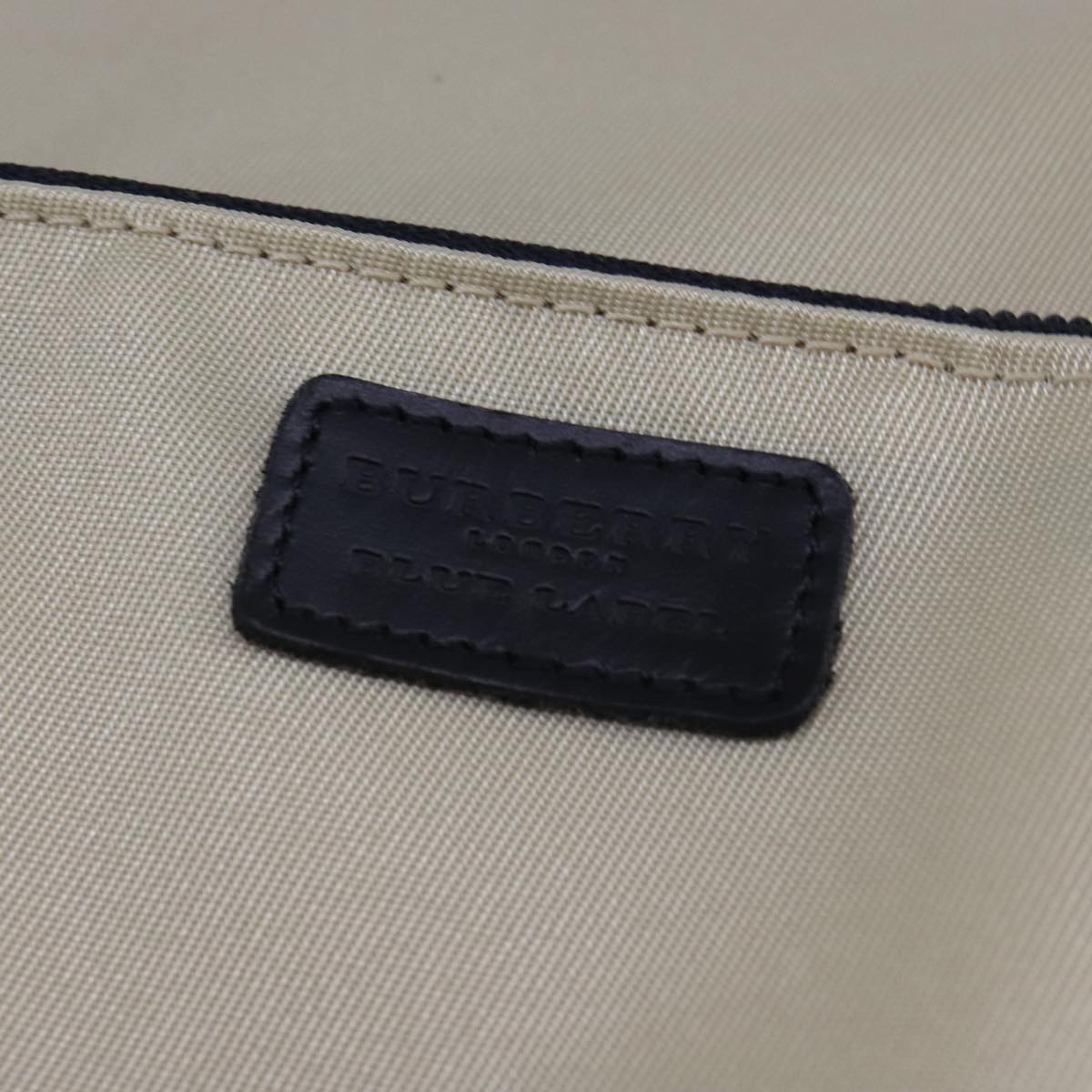 BURBERRY Nova Check Blue Label Shoulder Bag Nylon Beige Auth ti2477
