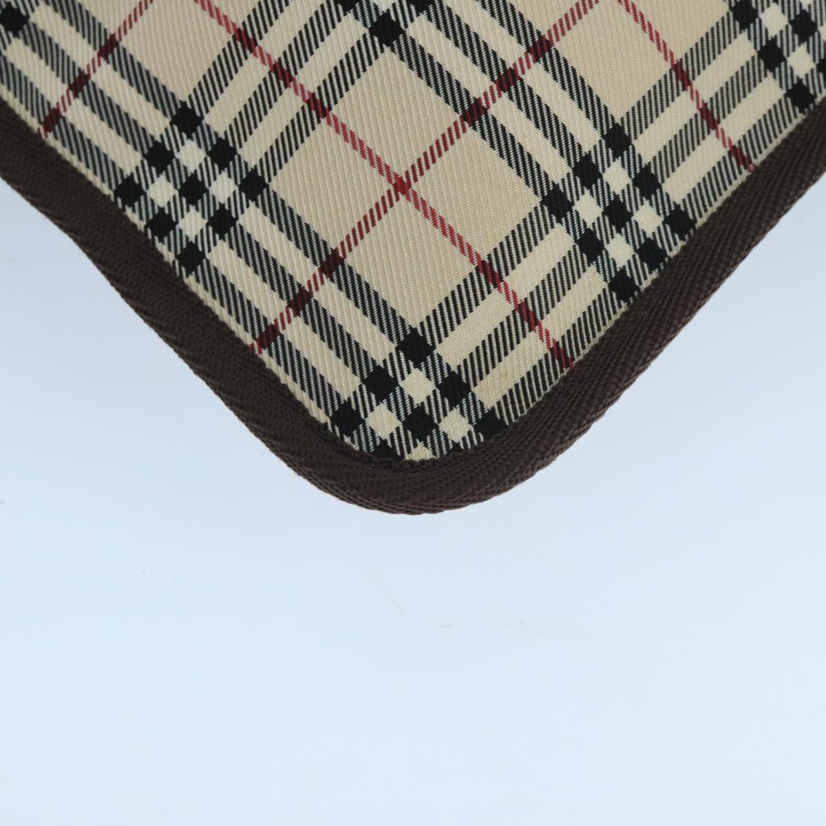 BURBERRY Nova Check Clutch Bag Canvas Beige Auth ti2483