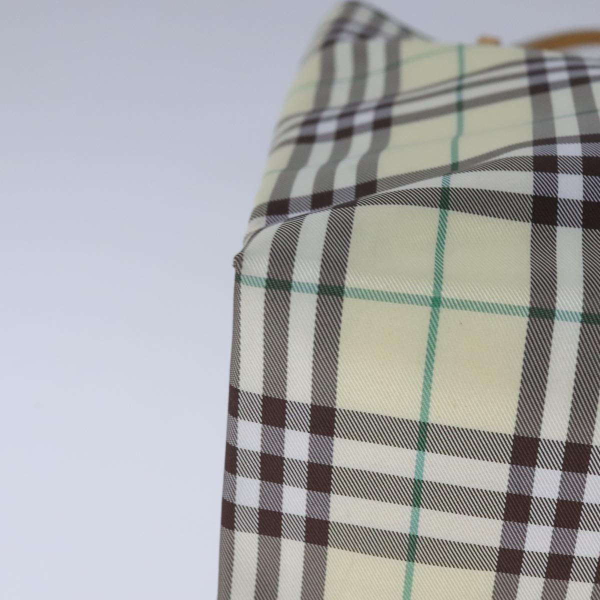 BURBERRY Nova Check Hand Bag Nylon Yellow Auth ti2489