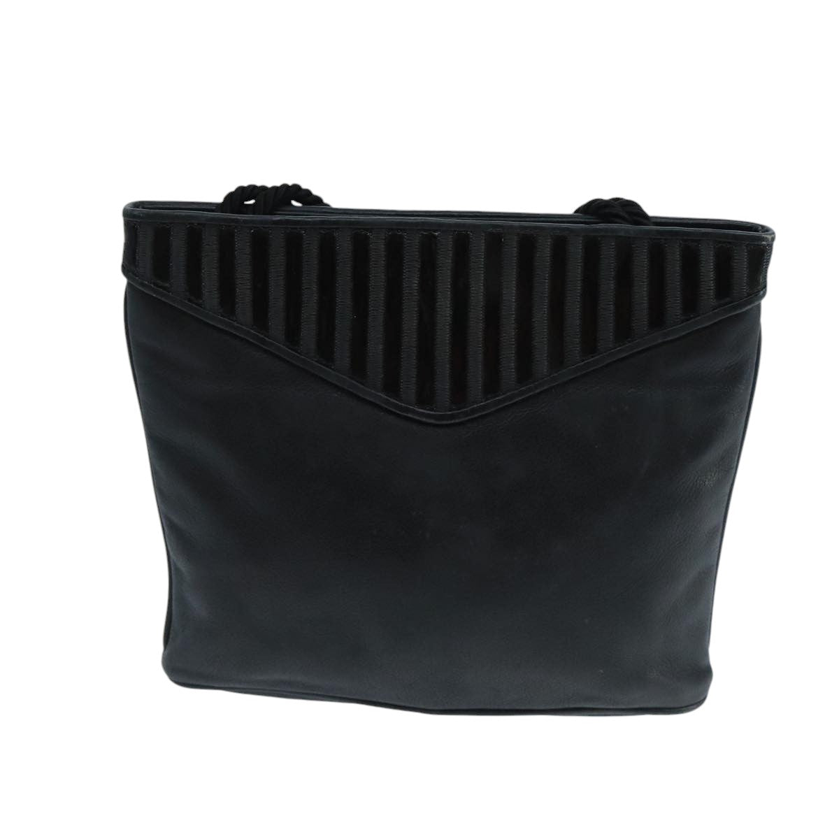 FENDI Shoulder Bag Leather Black Auth ti2515