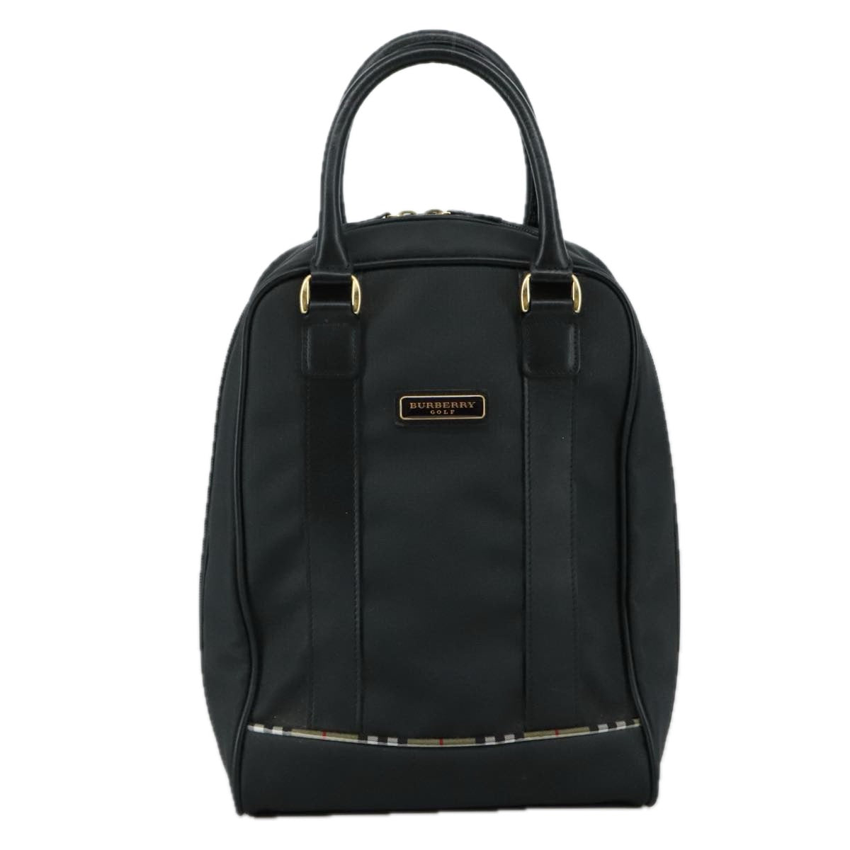 BURBERRY Golf Hand Bag Nylon Black Auth ti2520