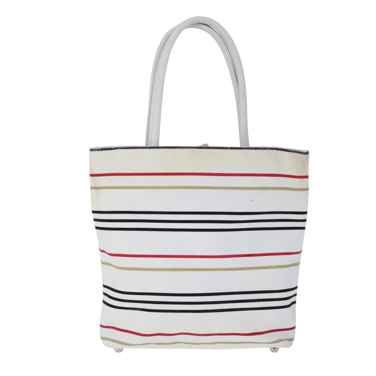 Burberrys Hand Bag Canvas White Auth ti2525