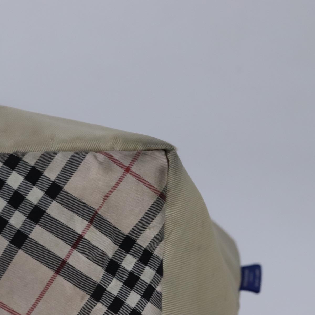 BURBERRY Blue Label Hand Bag Nylon Beige Auth ti2526