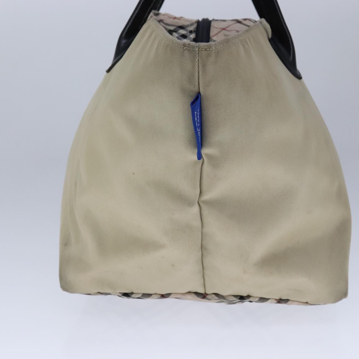 BURBERRY Blue Label Hand Bag Nylon Beige Auth ti2526