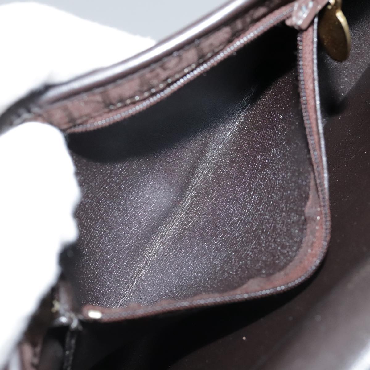 Christian Dior Trotter Canvas Shoulder Bag Brown Gold Auth ti2539
