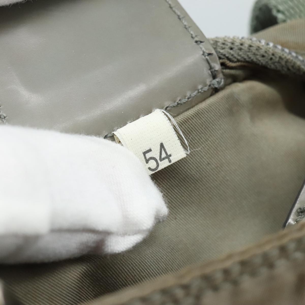PRADA Shoulder Bag Nylon Gray Silver Auth ti2544
