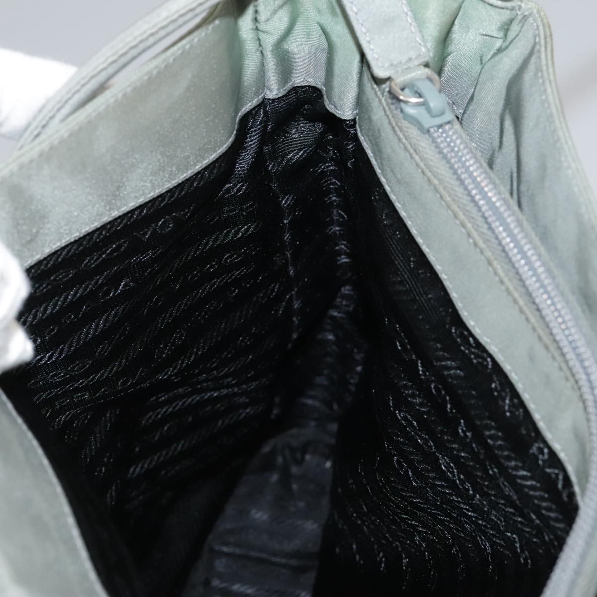 PRADA Tote Bag Nylon Gray Auth ti2553
