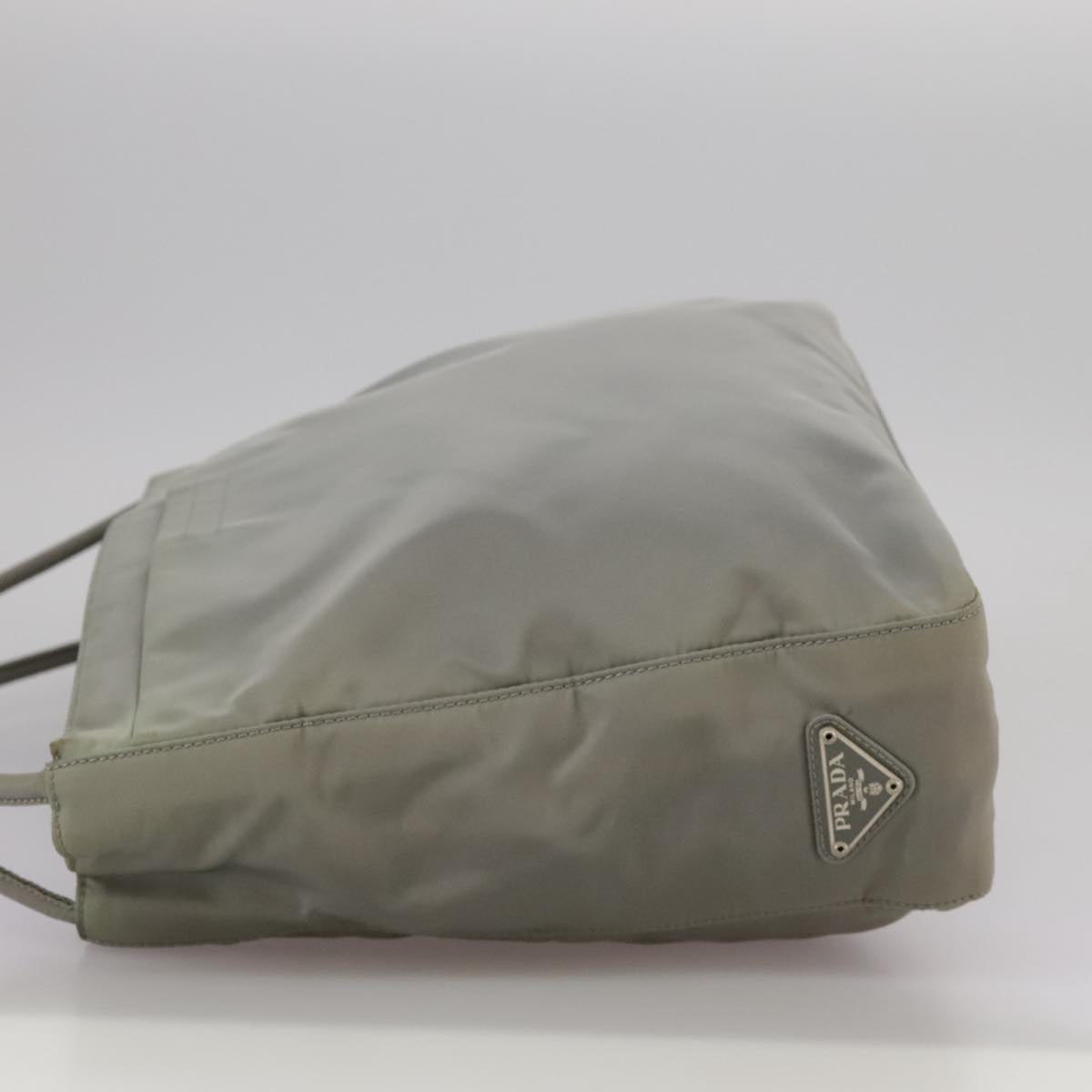 PRADA Tote Bag Nylon Gray Auth ti2553