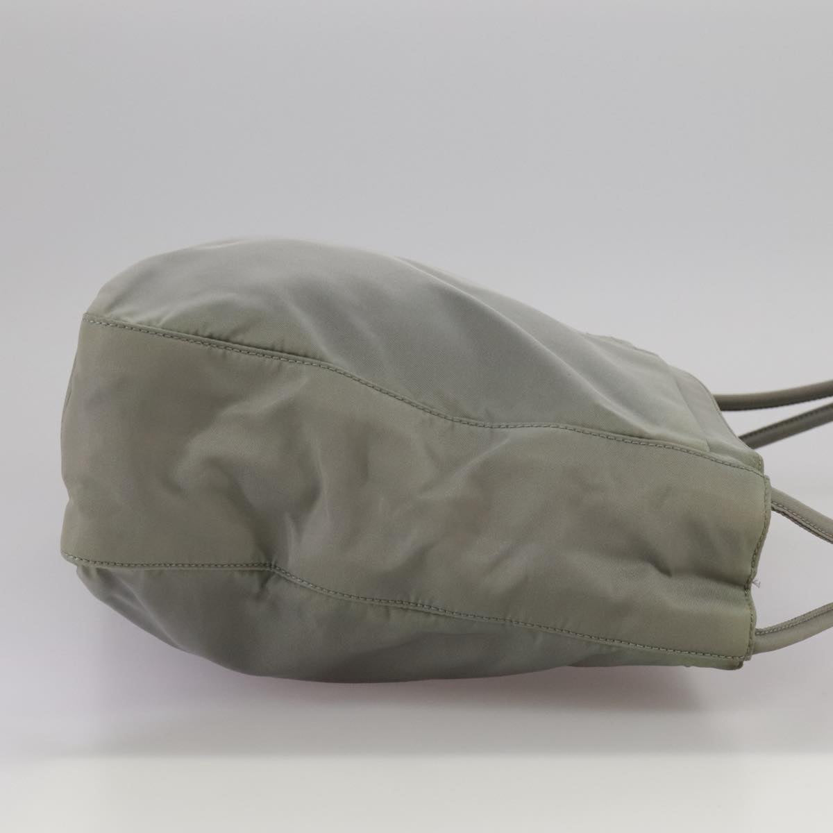PRADA Tote Bag Nylon Gray Auth ti2553