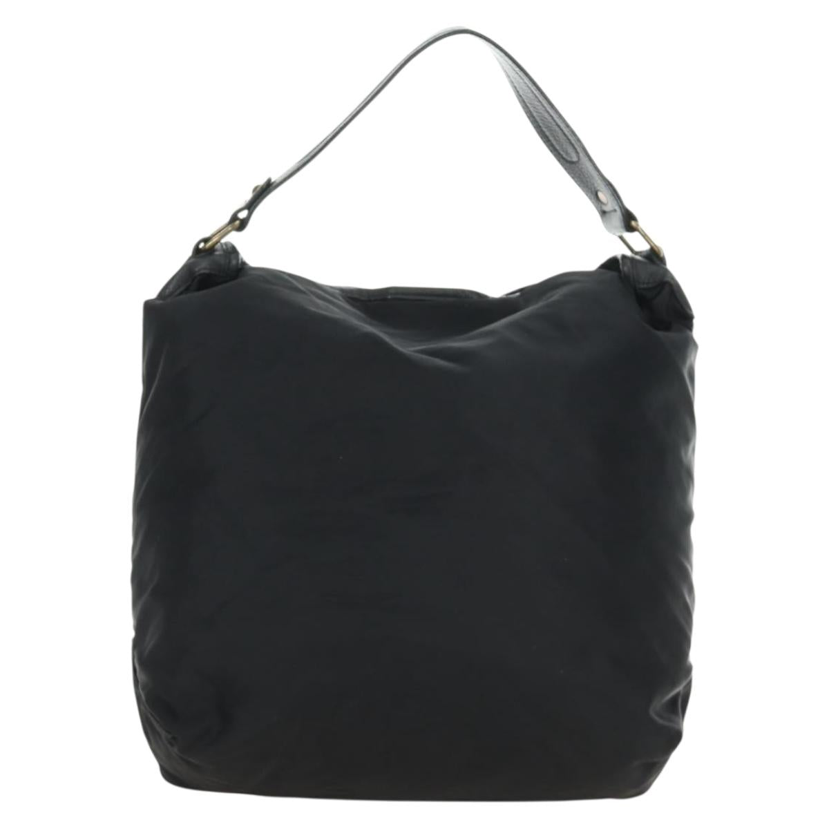 BURBERRY Blue Label Shoulder Bag Nylon Leather 2way Black Auth ti2574