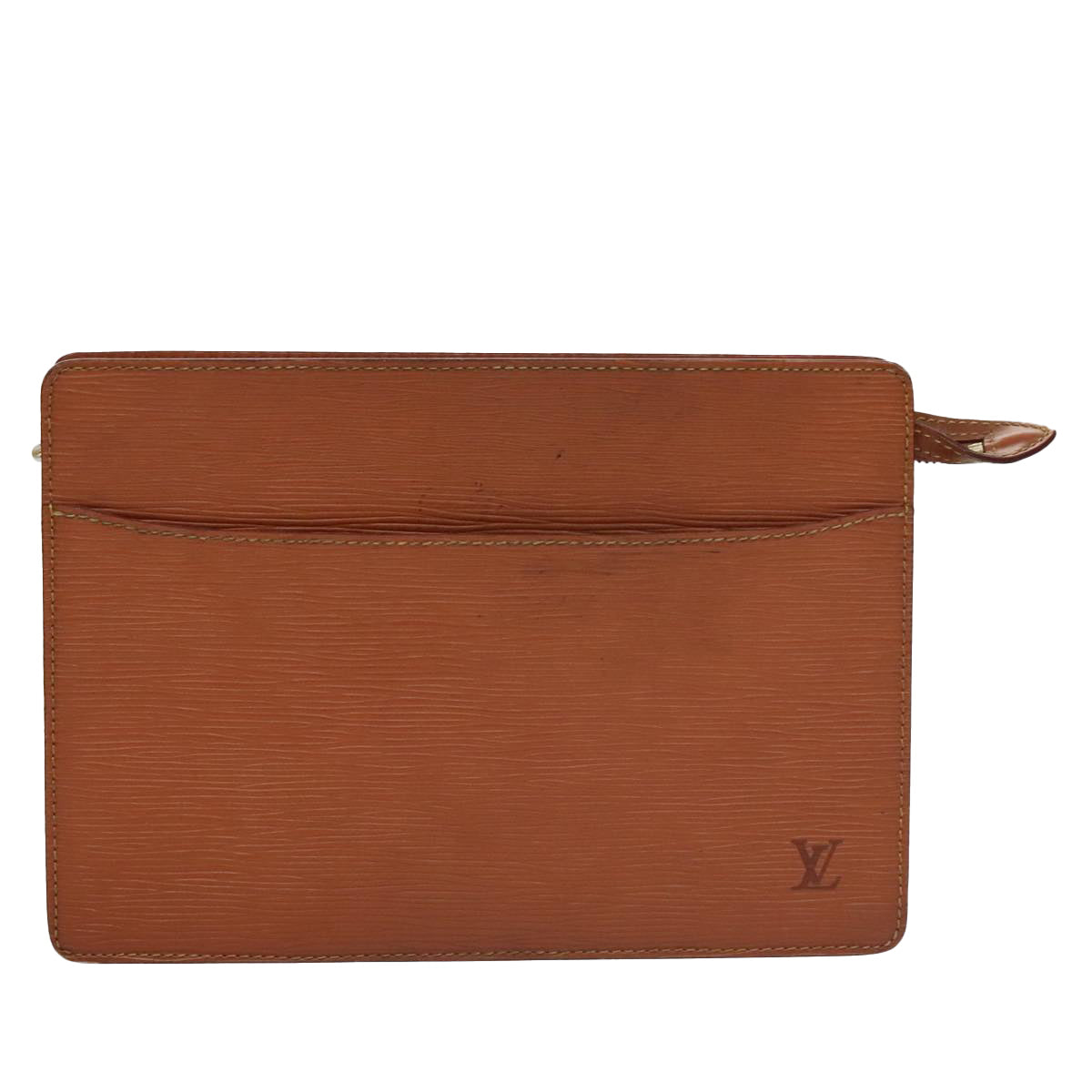 LOUIS VUITTON Epi Pochette Homme Clutch Bag Zipangu Gold M52528 LV Auth ti2611