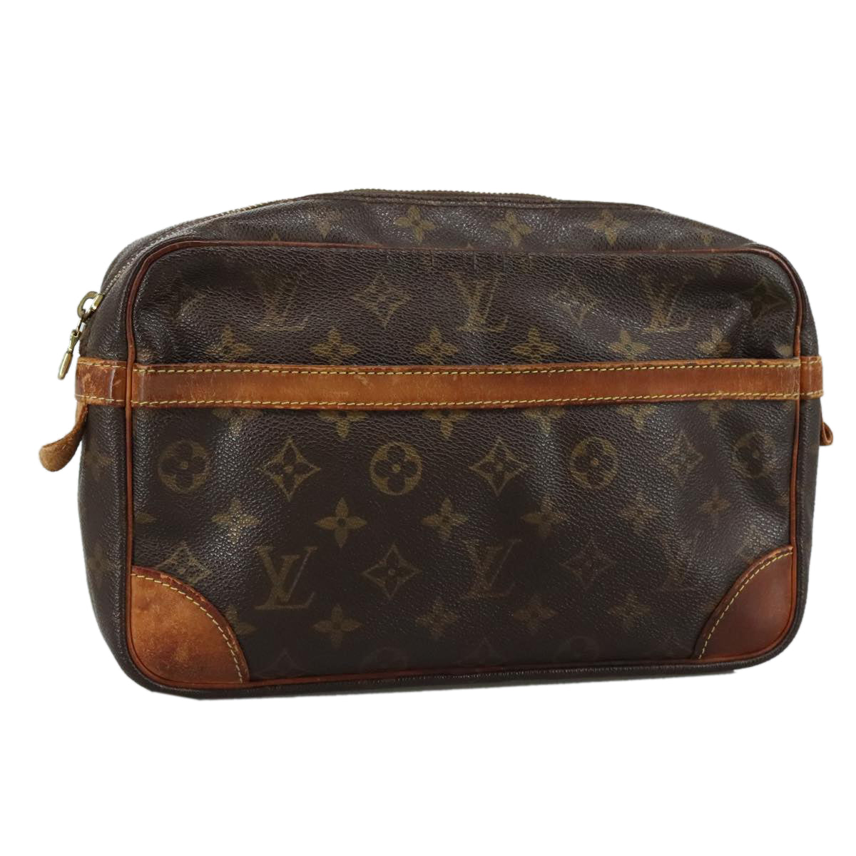 LOUIS VUITTON Monogram Compiegne 28 Clutch Bag M51845 LV Auth ti2613