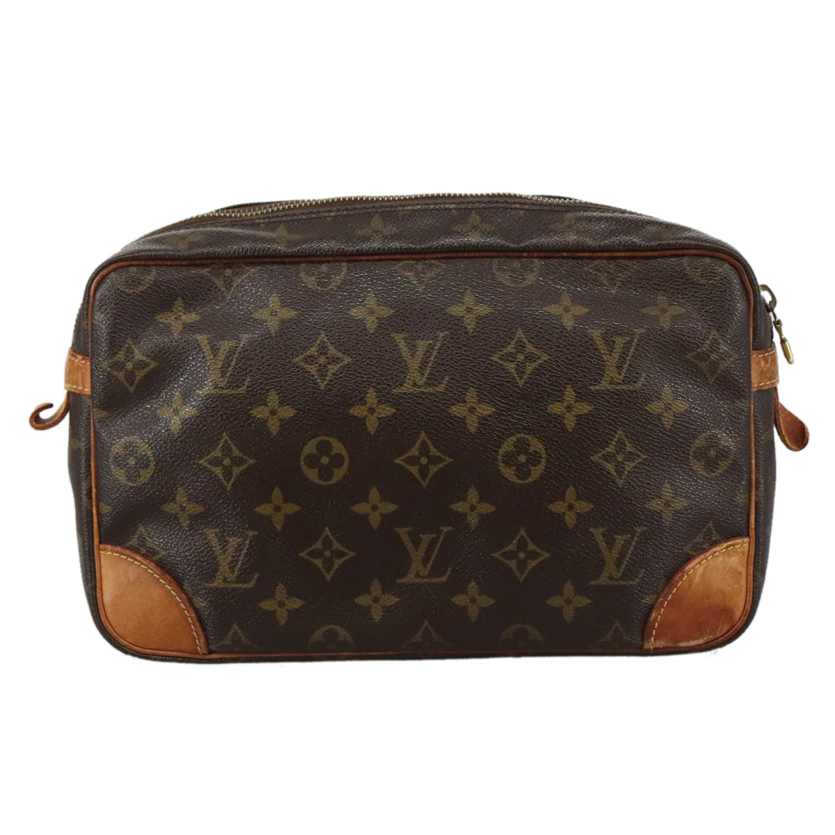 LOUIS VUITTON Monogram Compiegne 28 Clutch Bag M51845 LV Auth ti2613