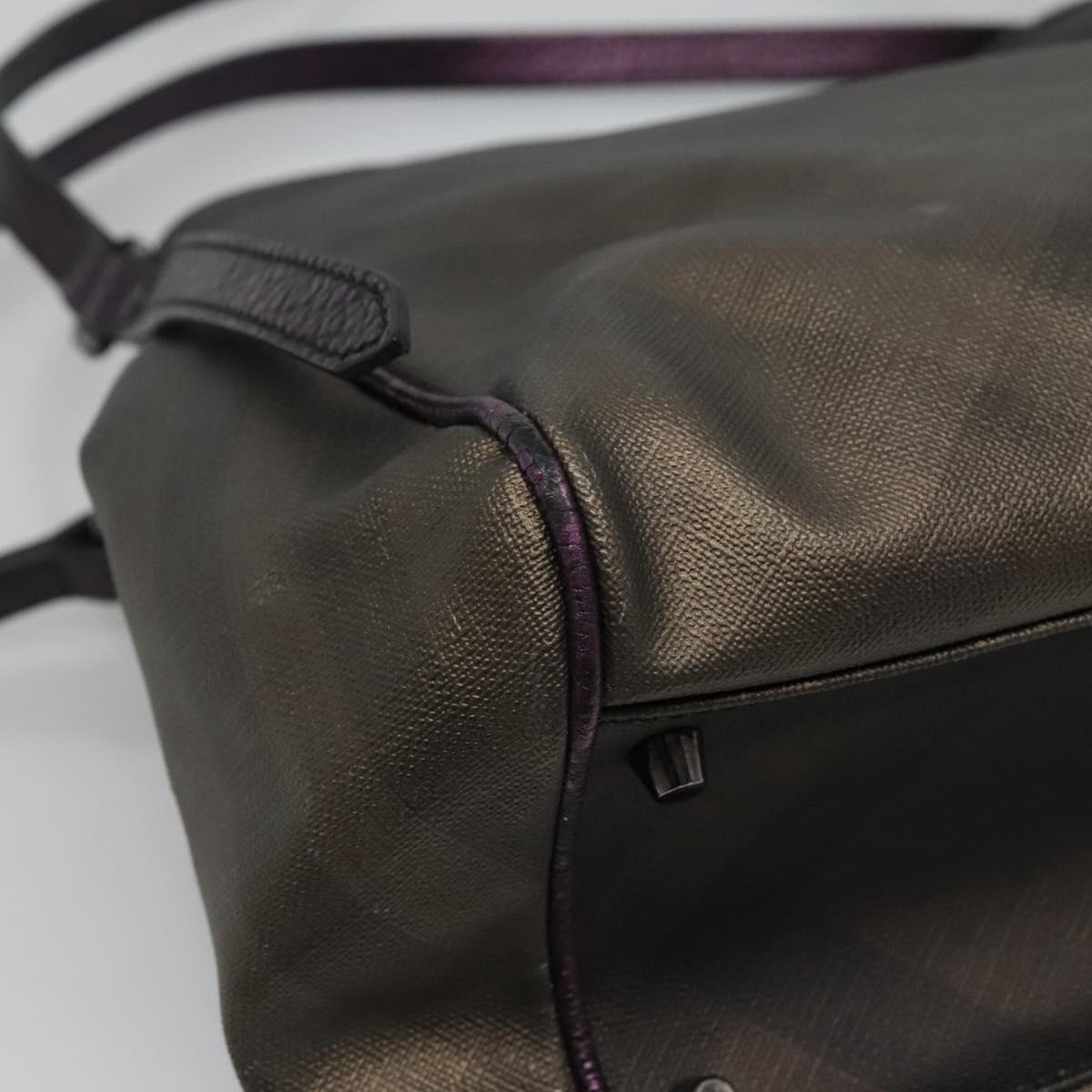 BURBERRY Nova Check Tote Bag PVC Brown Auth ti2634