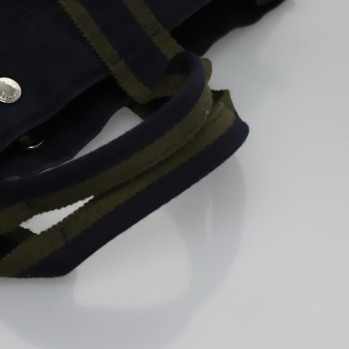 HERMES Fourre Tout MM Hand Bag Canvas Navy Auth ti2640