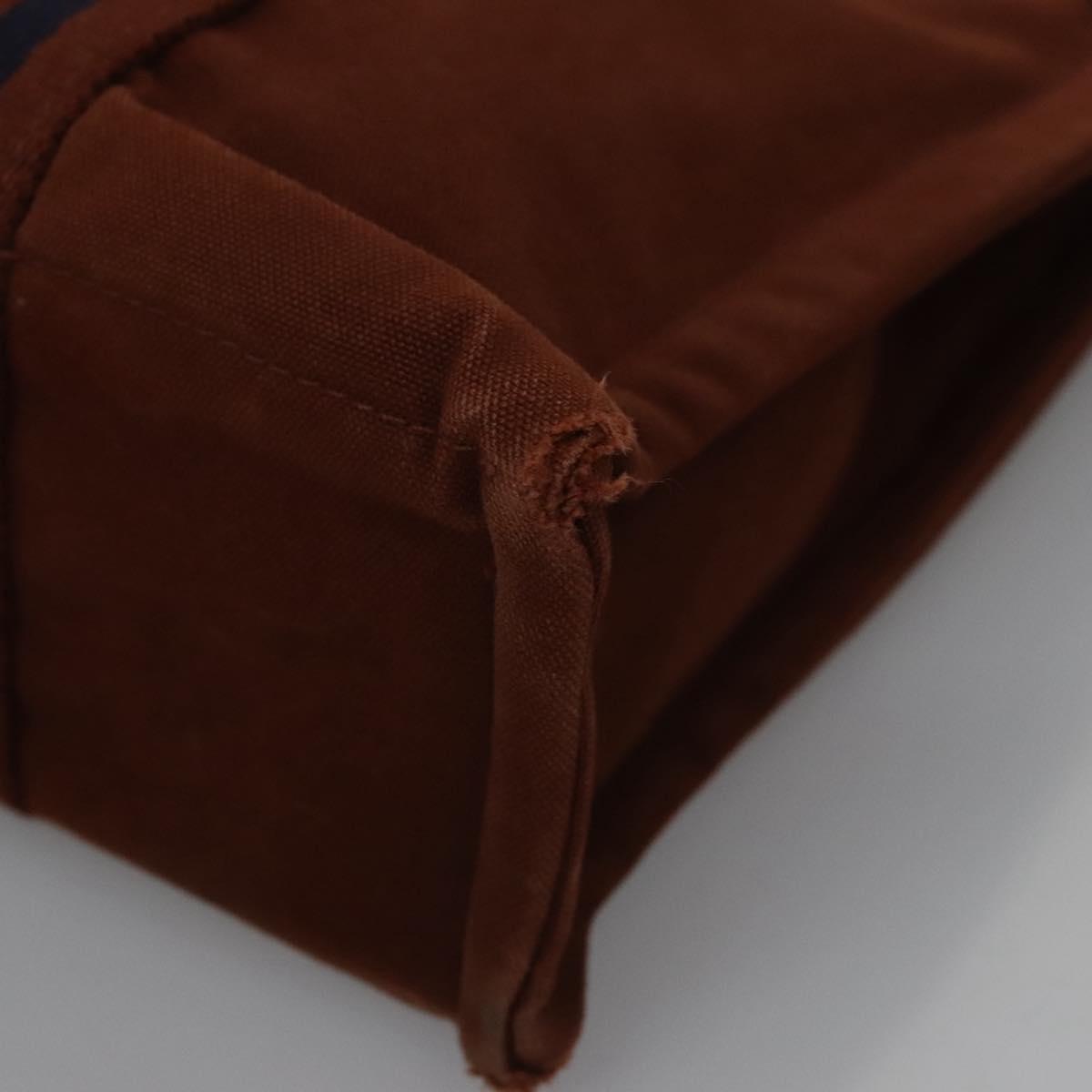 HERMES Fourre Tout PM Hand Bag Canvas Brown Auth ti2641