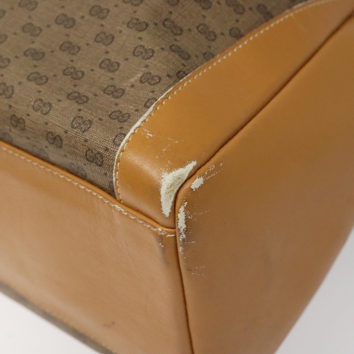 GUCCI Micro GG Supreme Shoulder Bag PVC Beige 001 115 1229 Auth ti2653