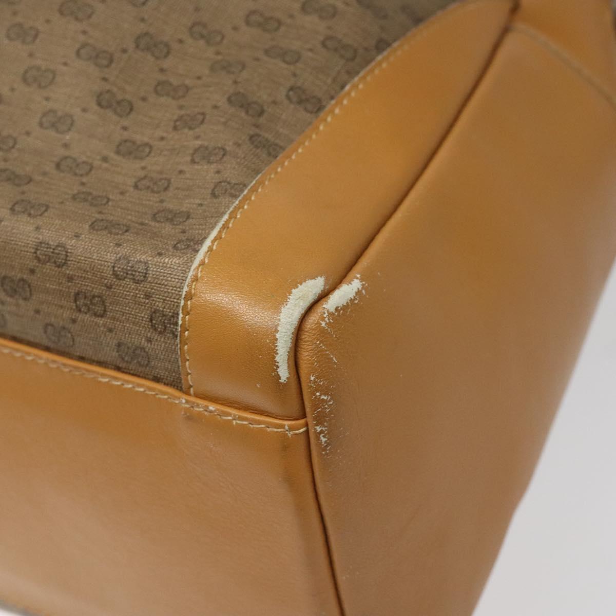GUCCI Micro GG Supreme Shoulder Bag PVC Beige 001 115 1229 Auth ti2653